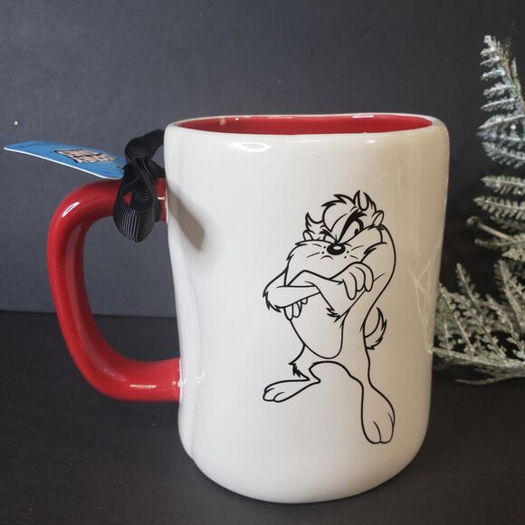 NEW Rae Dunn Looney Tunes Collectible Tasmanian Devil Double Sided Stoneware Mug - Picture 1 of 5